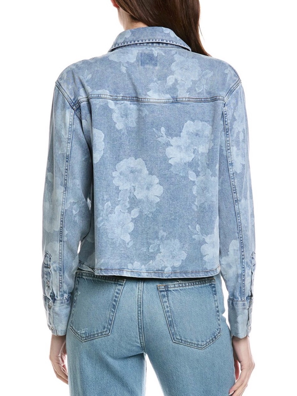 INDUSTRY Coastal Cowgirl Lyocell M Cropped Shacket Floral - Picture 5 of 10